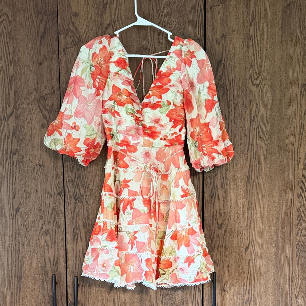 Ever New Red and Cream Floral Dress